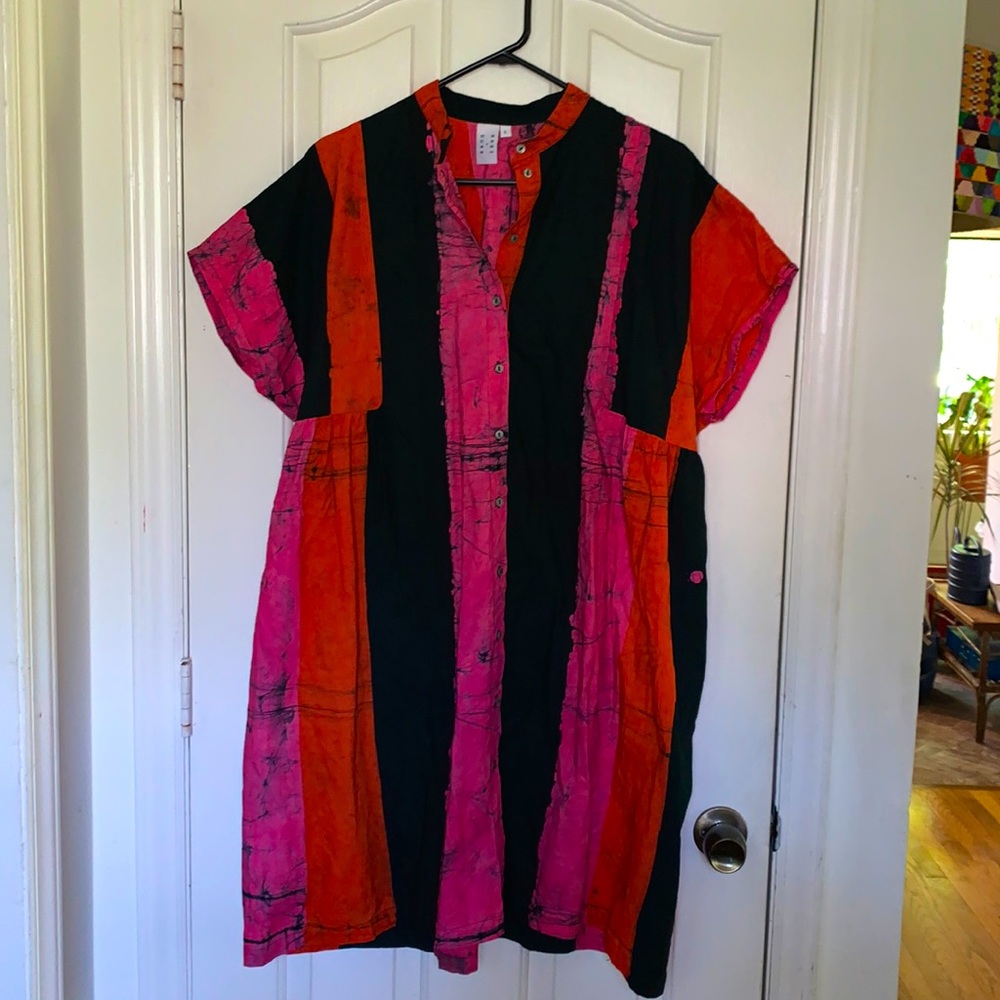 Osei-Duro Bata Dress in Carmine